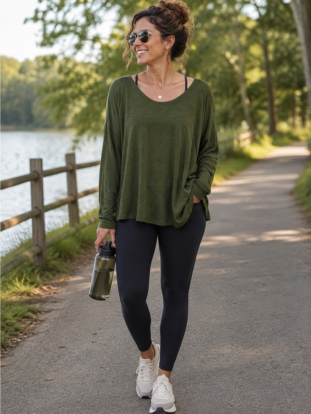 OLD NAVY Women's Olive Breathe ON Long-Sleeve Active Performance Top XL